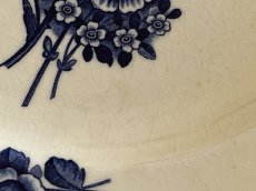 画像8: HBCM モントロー ブルーローズのブーケ 花リム デザート皿 22cm #4 [202506−70] (8)