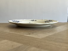 画像15: HBCM モントロー ブルーローズのブーケ 花リム デザート皿 22cm #4 [202506−70] (15)