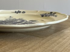画像16: HBCM モントロー ブルーローズのブーケ 花リム デザート皿 22cm #4 [202506−70] (16)