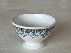 画像6: カフェオレボウル クレイユエモントロー プチボル グリーン お花のスワッグ柄 Aランク〖202503-36〗 (6)