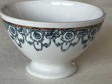 画像8: カフェオレボウル クレイユエモントロー プチボル グリーン お花のスワッグ柄 Aランク〖202503-36〗 (8)