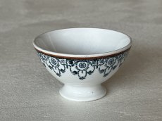画像10: カフェオレボウル クレイユエモントロー プチボル グリーン お花のスワッグ柄 Aランク〖202503-36〗 (10)