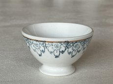 画像13: カフェオレボウル クレイユエモントロー プチボル グリーン お花のスワッグ柄 Aランク〖202503-36〗 (13)