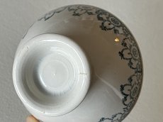 画像16: カフェオレボウル クレイユエモントロー プチボル グリーン お花のスワッグ柄 Aランク〖202503-36〗 (16)
