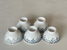 画像21: カフェオレボウル クレイユエモントロー プチボル グリーン お花のスワッグ柄 Aランク〖202503-36〗 (21)