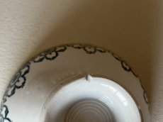 画像19: カフェオレボウル クレイユエモントロー プチボル グリーン お花のスワッグ柄 Aランク〖202503-36〗 (19)