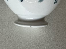 画像20: カフェオレボウル クレイユエモントロー プチボル グリーン お花のスワッグ柄 Aランク〖202503-36〗 (20)