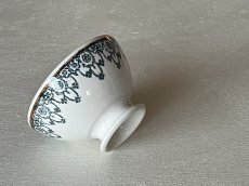 画像11: カフェオレボウル クレイユエモントロー プチボル グリーン お花のスワッグ柄 Bランク〖202503-37〗 (11)