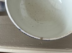 画像14: クレイユエモントロー ブルートランスファー お花柄 デジュネカップ 口径14cm〖202503-44〗 (14)