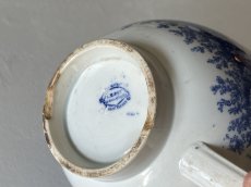 画像21: クレイユエモントロー ブルートランスファー お花柄 デジュネカップ 口径14cm〖202503-44〗 (21)