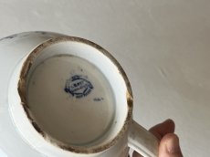 画像22: クレイユエモントロー ブルートランスファー お花柄 デジュネカップ 口径14cm〖202503-44〗 (22)