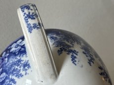 画像19: クレイユエモントロー ブルートランスファー お花柄 デジュネカップ 口径14cm〖202503-44〗 (19)