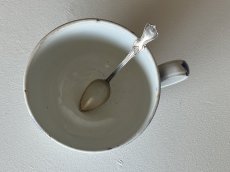 画像26: クレイユエモントロー ブルートランスファー お花柄 デジュネカップ 口径14cm〖202503-44〗 (26)