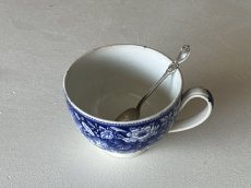 画像27: クレイユエモントロー ブルートランスファー お花柄 デジュネカップ 口径14cm〖202503-44〗 (27)