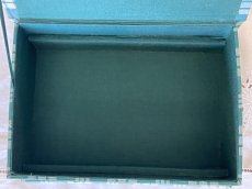 画像12: ヴィンテージ グリーン チェック柄 カルトナージュボックス [202507-06]     (12)