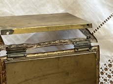 画像8: フランスアンティーク リボン装飾 真鍮 見開き ダブル フォトフレーム [202507-10]     (8)