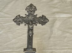 画像2: フランスアンティーク メタル キリストの十字架 H19.2cm [202507-11]     (2)