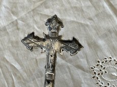 画像11: フランスアンティーク メタル キリストの十字架 H19.2cm [202507-11]     (11)