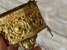 画像9: フランスアンティーク ベベル  面取りガラス オクトゴナル ジュエリーボックス [202507-13]     (9)