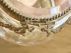 画像9: フランスアンティーク ベベル  面取りガラス 円すい リボンガーランド ボンボニエール [202507-15]     (9)