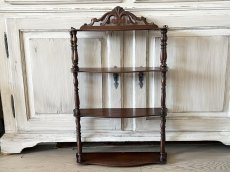 画像2: フランスアンティーク ナポレオン3世 焦げ茶のシェルフ 高さ70cm[202507-18] (2)