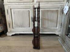 画像3: フランスアンティーク ナポレオン3世 焦げ茶のシェルフ 高さ70cm[202507-18] (3)