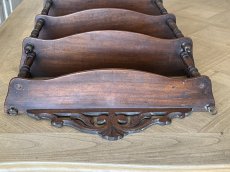 画像10: フランスアンティーク ナポレオン3世 焦げ茶のシェルフ 高さ70cm[202507-18] (10)