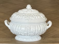 画像27: イタリア モダンセラミック オーバル テリーヌ 白いスーピエール [202507-20] (27)