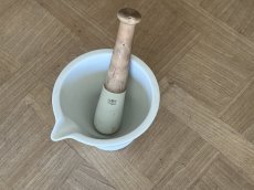 画像26: フランスアンティーク 白いポーセリン 大型 ファーマシーのモルティエ 乳鉢乳棒 GDV [202507-24] (26)