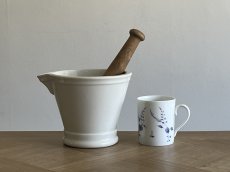 画像27: フランスアンティーク 白いポーセリン 大型 ファーマシーのモルティエ 乳鉢乳棒 GDV [202507-24] (27)