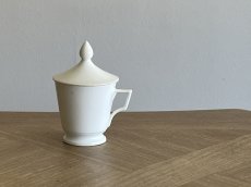画像30: ポ・ア・クレーム 白いポーセリン 蓋付きデザートカップ ＃1 [202507-51] (30)