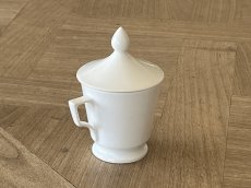 画像29: ポ・ア・クレーム 白いポーセリン 蓋付きデザートカップ ＃1 [202507-51] (29)