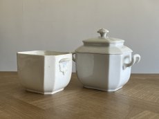 画像1: シュクリエ ボルドー窯＆白いポーセリン2個セット [202507-54] (1)