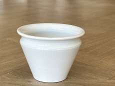 画像5: クレイユエモントロー 白いジャムポット 高さ7.8cm [202507-56] (5)