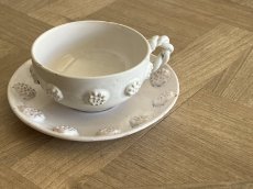 画像34: マリコルヌ窯 エミールテシエ ボタンレリーフ カップ＆ソーサー [202507-60] (34)