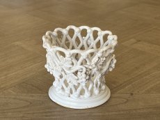 画像1: マリコルヌ窯 エミールテシエ 葡萄レリーフ パニエ風 鉢カバー 円柱 [202507-61] (1)
