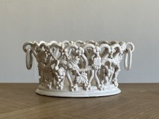 画像10: マリコルヌ窯 エミールテシエ 葡萄レリーフ パニエ風 コルベイユ オーバル [202507-62] (10)