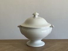 画像1: NIDERVILLER ニーデルヴィレー 小さめの 白いスーピエール 幅20.5cm [202507-64] (1)