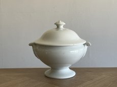 画像2: NIDERVILLER ニーデルヴィレー 小さめの 白いスーピエール 幅20.5cm [202507-64] (2)
