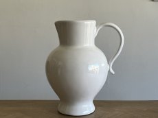 画像1: 20世紀 シモーヌ・ファヴィエ ムスティエ 白釉 大型ピシェ[202507-65] (1)