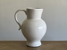 画像3: 20世紀 シモーヌ・ファヴィエ ムスティエ 白釉 大型ピシェ[202507-65] (3)