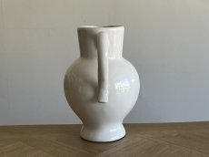 画像4: 20世紀 シモーヌ・ファヴィエ ムスティエ 白釉 大型ピシェ[202507-65] (4)