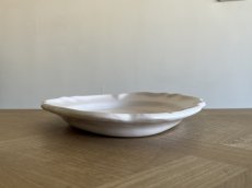 画像15: 19世紀 ムスティエ 白釉 オーバルプレート AB [202507-68] (15)