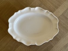 画像4: 18世紀 ムスティエ 白釉 オーバルプレート 37cm [202507-69] (4)