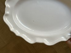 画像3: 18世紀 ムスティエ 白釉 オーバルプレート 37cm [202507-69] (3)