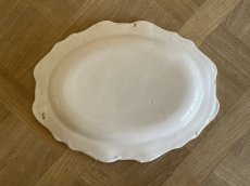 画像17: 18世紀 ムスティエ 白釉 オーバルプレート 37cm [202507-69] (17)