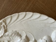 画像4: SALINS バルボティーヌ いちご 白いレリーフ皿 ダメージ [202507-35] (4)