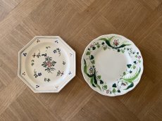 画像21: ブザンソン窯 ALLIOUD ファイアンス オクトゴナル お花の絵付け デザート皿 [202507-36] (21)