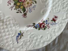 画像8: クレイユエモントロー ポーセリン お花のブーケ レリーフデザート皿 ＃1 [202507-40] (8)
