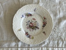 画像1: クレイユエモントロー ポーセリン お花のブーケ レリーフデザート皿 ＃2 [202507-41] (1)